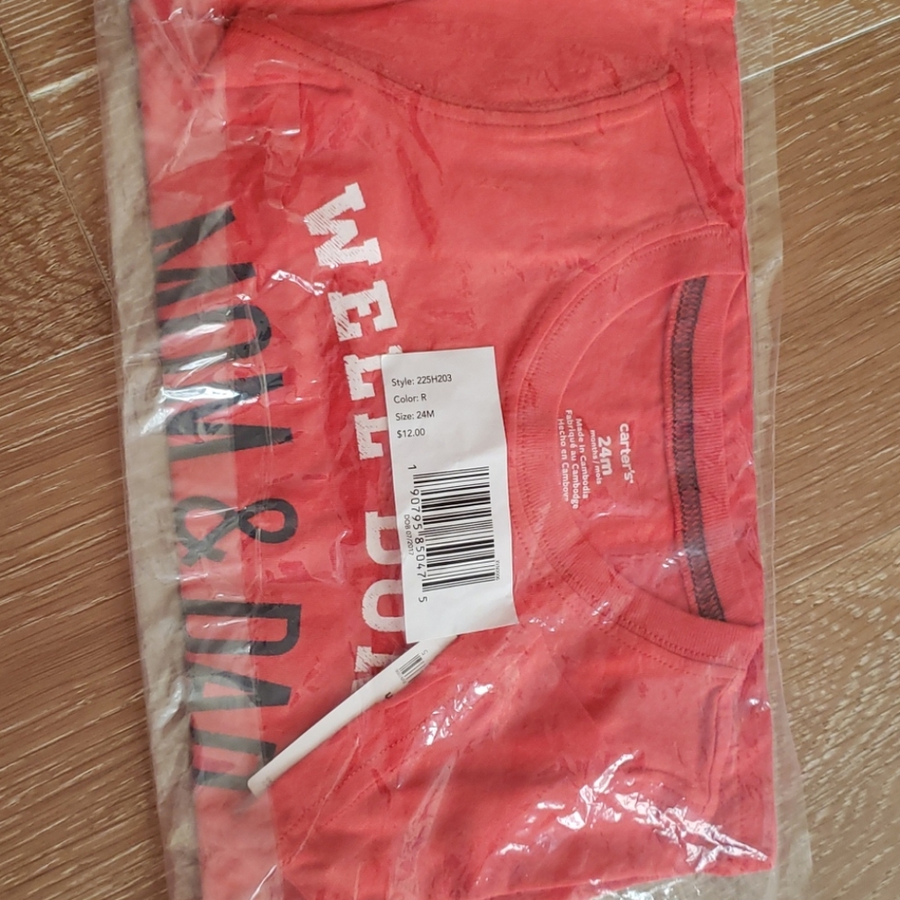 24 months red tee short sleeves